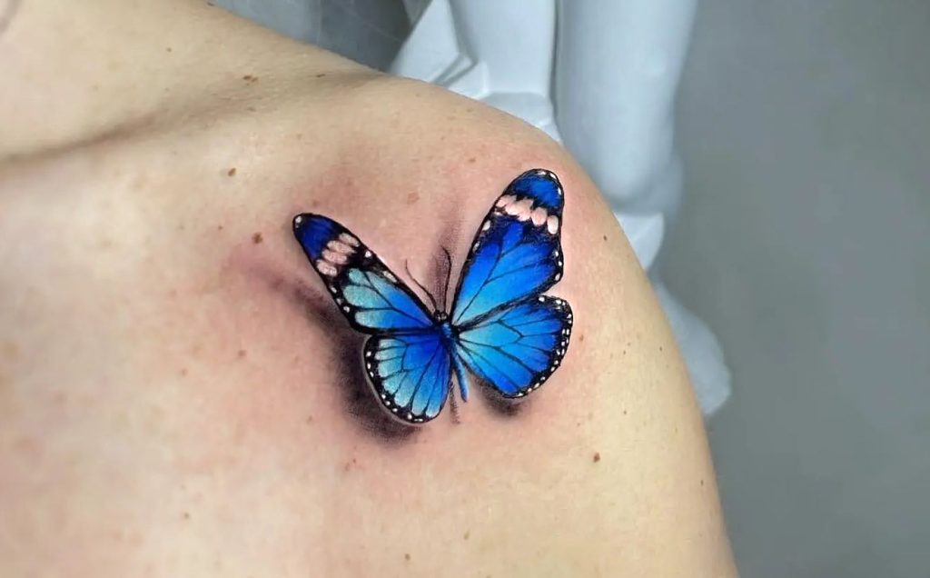 butterfly is the Morpho rhetenor helena